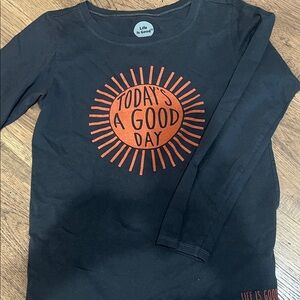 Life Is Good Kids Black and Orange Long Sleeve Tee. Girl’s large 10 like new